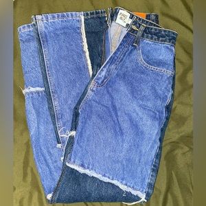 Patchwork Denim Jeans